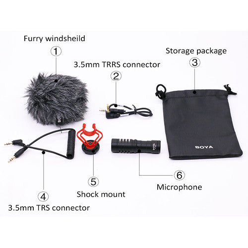 BOYA BY-MM1 Mini Cardioid Condenser Microphone - Professional Vlogging & Streaming Mic