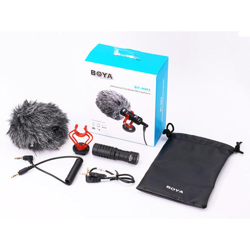 BOYA BY-MM1 Mini Cardioid Condenser Microphone - Professional Vlogging & Streaming Mic