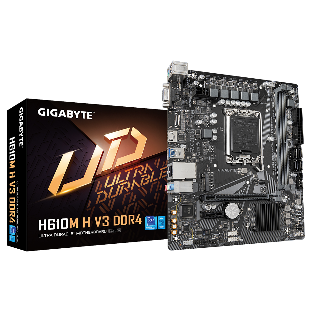 GIGABYTE H610M H V3 DDR4 Gaming Motherboard - Intel 12th/13th/14th Gen LGA1700
