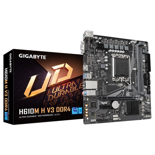 GIGABYTE H610M H V3 DDR4 Gaming Motherboard - Intel 12th/13th/14th Gen LGA1700