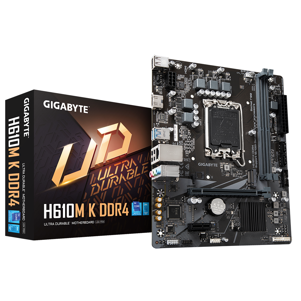GIGABYTE H610M K DDR4 Motherboard - Intel 12th/13th/14th Gen Gaming PC Build