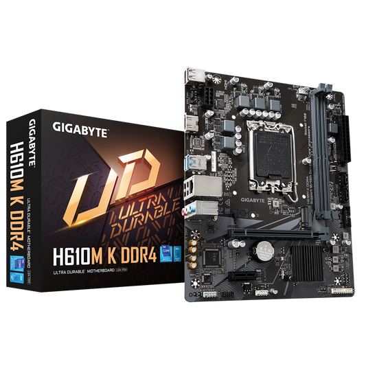 GIGABYTE H610M K DDR4 Motherboard - Intel 12th/13th/14th Gen Gaming PC Build
