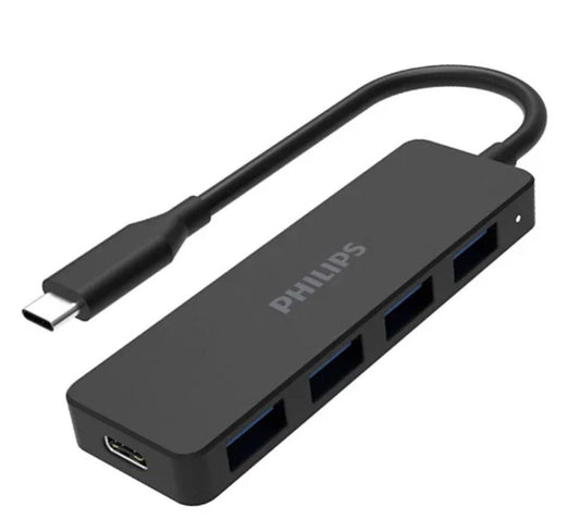 Philips SWR1603G USB-C Hub - 4 Port USB 3.0 Adapter 5Gbps High Speed Data Transfer