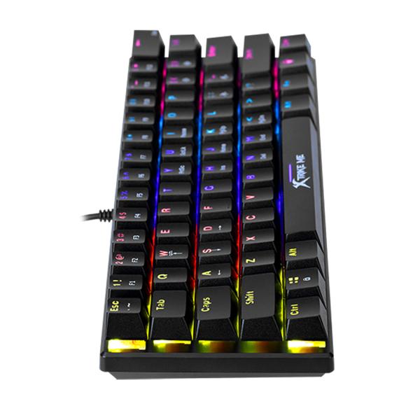 Xtrike Me GK-916 60% Mechanical Gaming Keyboard RGB Rainbow Backlit Red Switch - 61 Keys