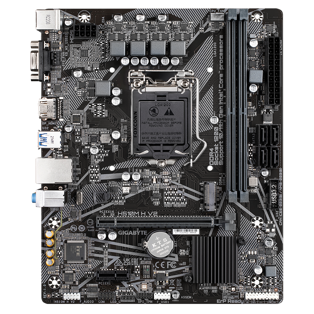 GIGABYTE H510M H V2 DDR4 Motherboard - Intel 10th/11th Gen Budget Gaming PC
