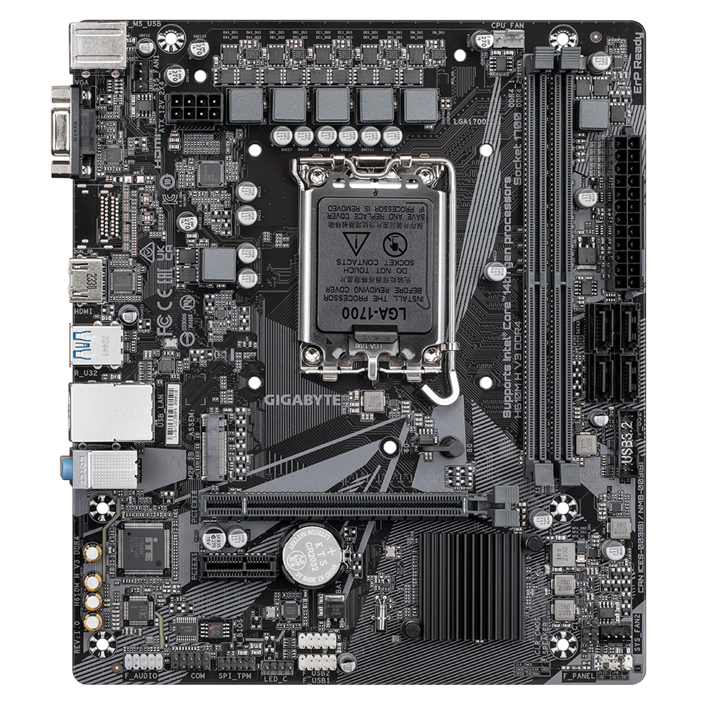 GIGABYTE H610M H V3 DDR4 Gaming Motherboard - Intel 12th/13th/14th Gen LGA1700