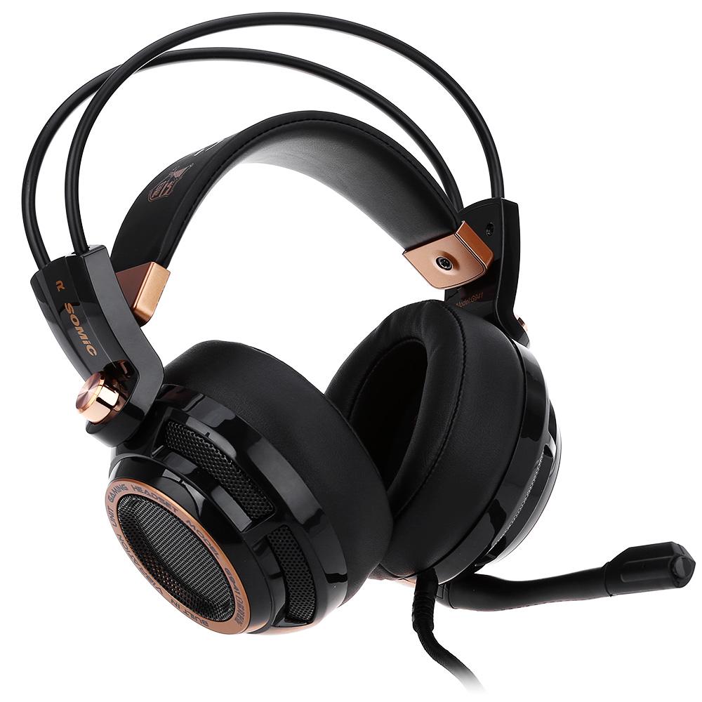 Somic G941 Gaming Headset - 7.1 Surround Sound USB Headphones with Vibration & RGB LED