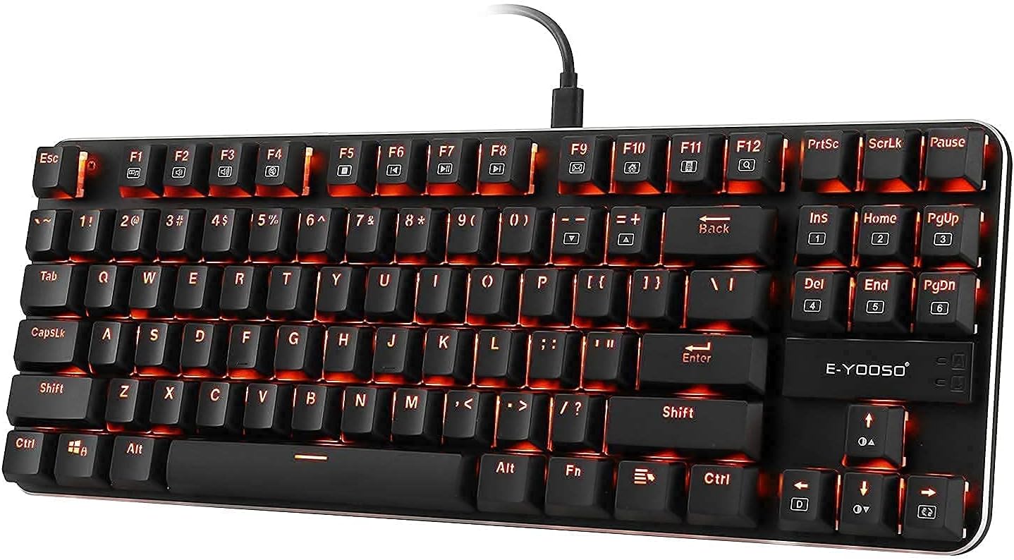 E-YOOSO Z-66 RGB Mechanical Gaming Keyboard - 87 Keys Blue Switch TKL