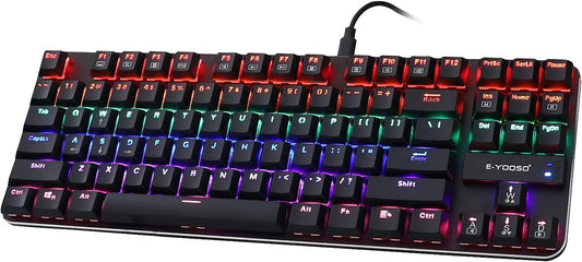 E-YOOSO Z-66 RGB Mechanical Gaming Keyboard - 87 Keys Blue Switch TKL