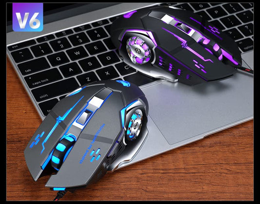 Pro Gaming Mouse - 6 Programmable Buttons, 4000 DPI, RGB LED - Perfect for PUBG, Fortnite & DOTA 2