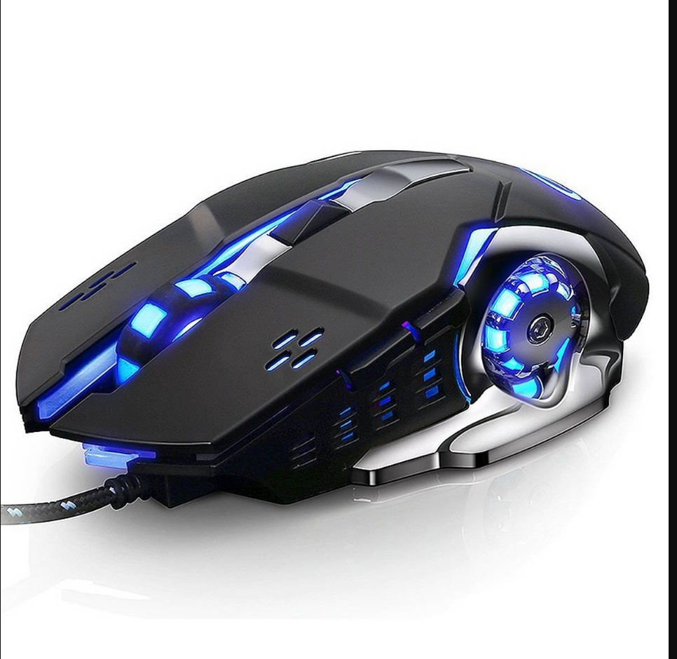 Pro Gaming Mouse - 6 Programmable Buttons, 4000 DPI, RGB LED - Perfect for PUBG, Fortnite & DOTA 2