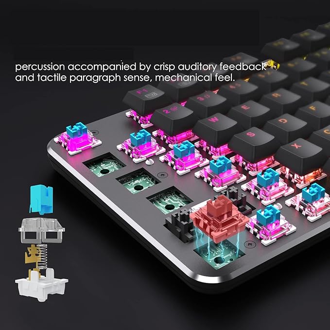 E-YOOSO Z-66 RGB Mechanical Gaming Keyboard - 87 Keys Blue Switch TKL