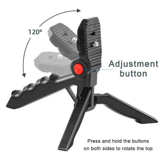 AY-49 Professional Video Making Kit - Vlogging Tripod with LED Light & Microphone