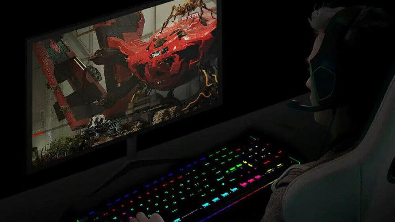 HP GK-520 RGB Mechanical Gaming Keyboard - Linear Black Switches, Anti-Ghosting, Backlit Wired Keyboard
