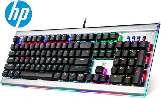 HP GK-520 RGB Mechanical Gaming Keyboard - Linear Black Switches, Anti-Ghosting, Backlit Wired Keyboard