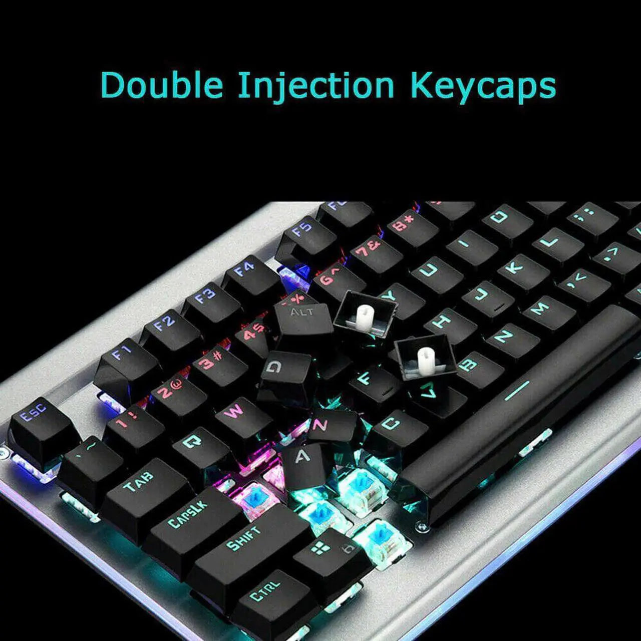HP GK-520 RGB Mechanical Gaming Keyboard - Linear Black Switches, Anti-Ghosting, Backlit Wired Keyboard