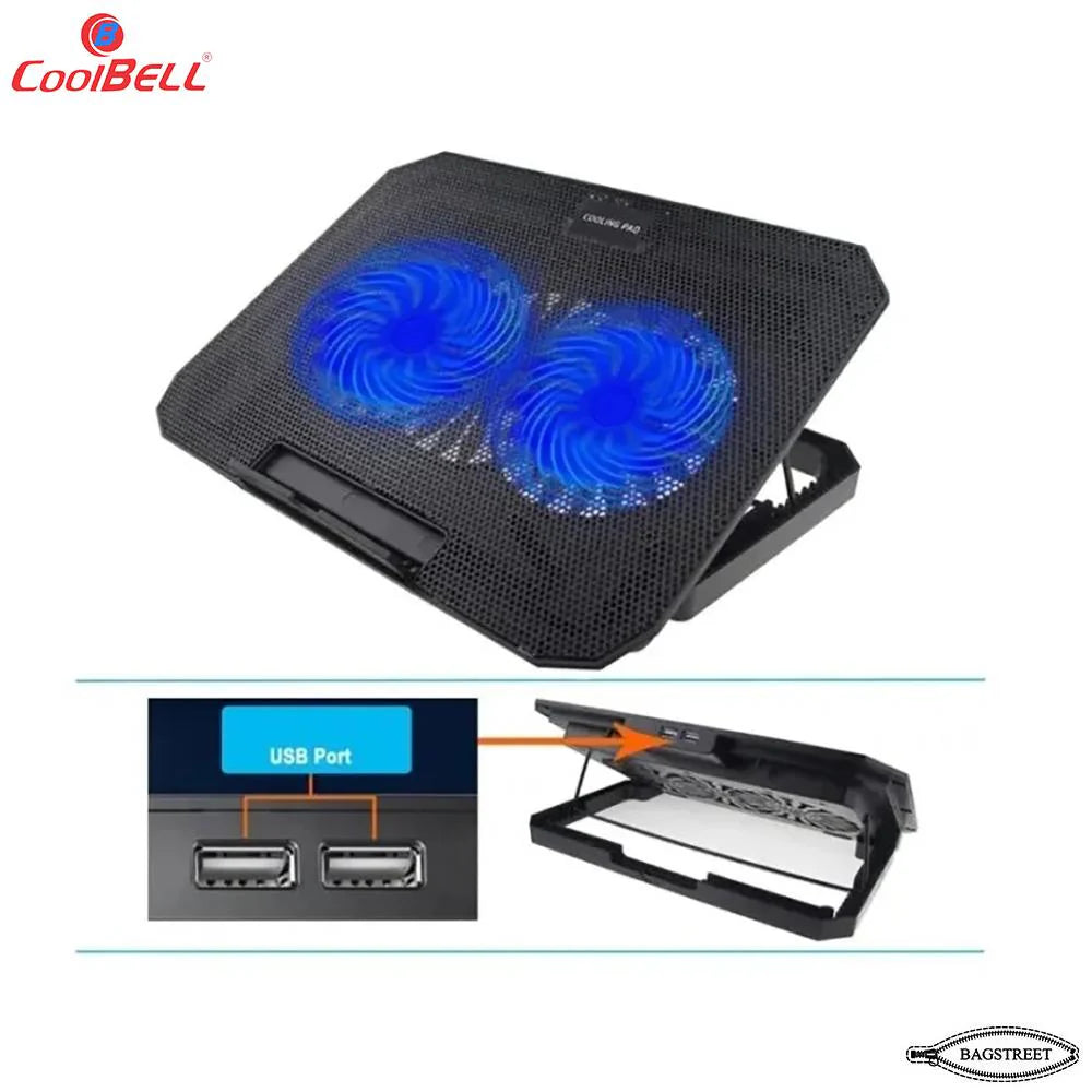 CB202 RGB Gaming Laptop Cooling Pad - 12-17 Inch Notebook Cooler Stand with Dual USB Ports & Adjustable Height