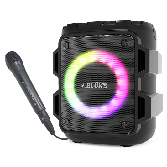 BX-177 Max Karaoke Wireless Bluetooth Speaker with Mic - Portable Party Speaker, RGB Lights, TWS Pairing