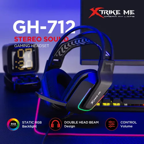 Xtrike-Me GH-712 RGB Gaming Headset with Noise Reduction Microphone