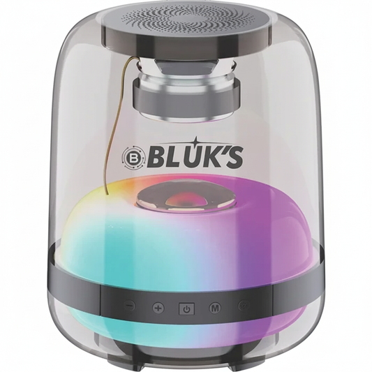 BX-187 Portable Bluetooth Speaker 5.3 - Wireless Mini Speaker with RGB LED Lights, AI Voice Control & Deep Bass
