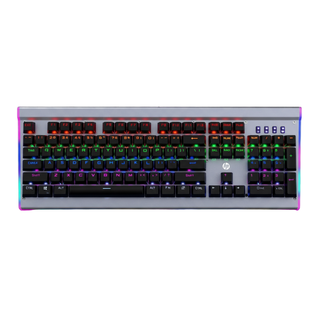 HP GK-520 RGB Mechanical Gaming Keyboard - Linear Black Switches, Anti-Ghosting, Backlit Wired Keyboard