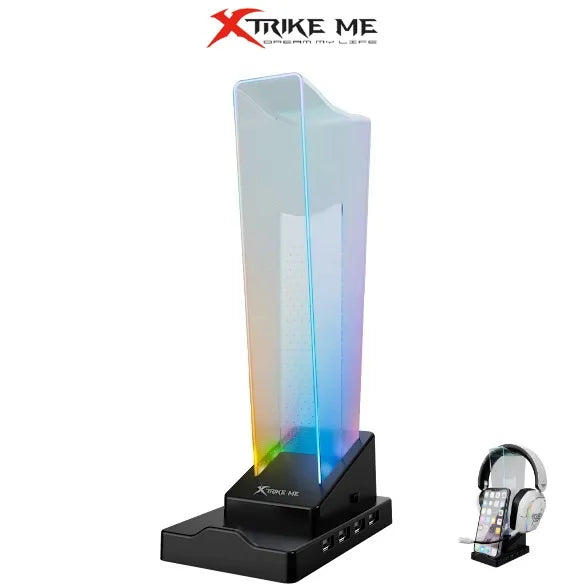 Xtrike Me HT-09 RGB Gaming Headset & Phone Stand with 4 USB Ports