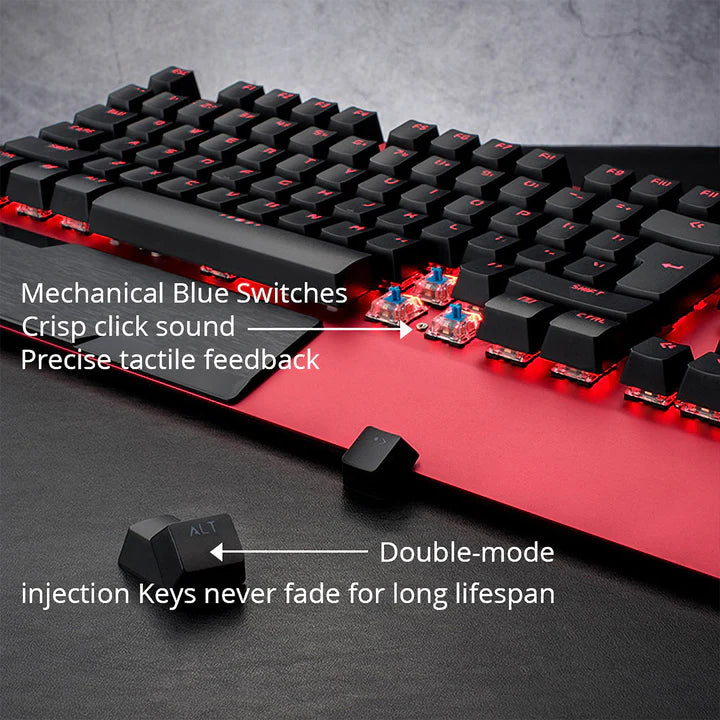 LANGTU K1000Pro RGB Mechanical Gaming Keyboard - Blue Switches | Wired Gaming Keyboard