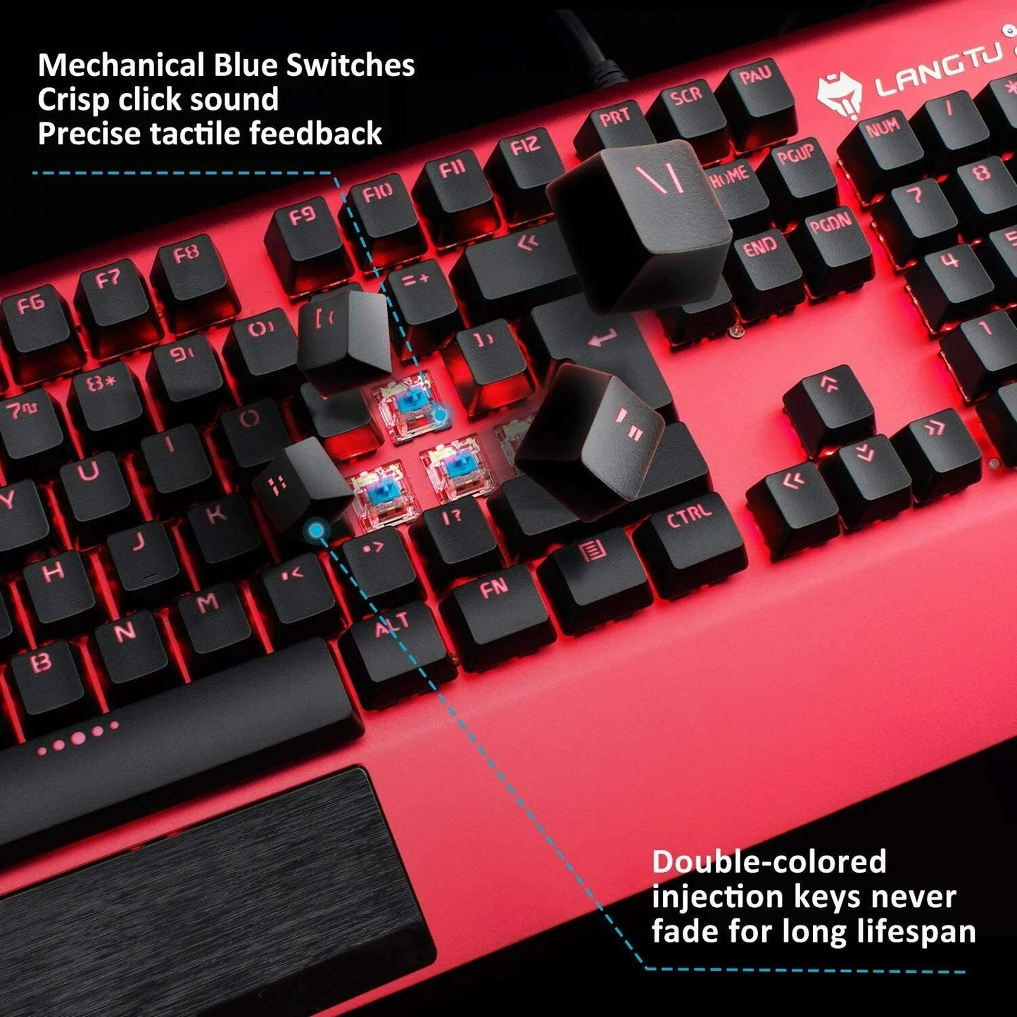 LANGTU K1000Pro RGB Mechanical Gaming Keyboard - Blue Switches | Wired Gaming Keyboard