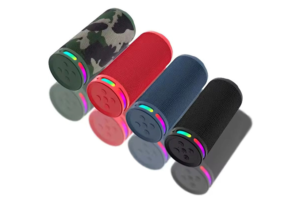 S278 Waterproof Bluetooth Speaker - Portable Wireless Bass Speaker with RGB LED Lights
