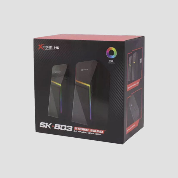 XTRIKE ME SK-503 RGB Gaming Speaker 2.1 - Wired Bluetooth PC Speakers
