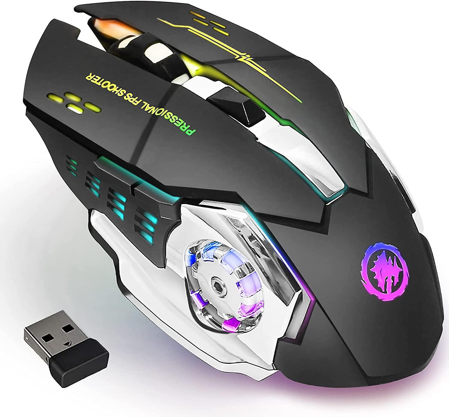 Pro Gaming Mouse - 6 Programmable Buttons, 4000 DPI, RGB LED - Perfect for PUBG, Fortnite & DOTA 2