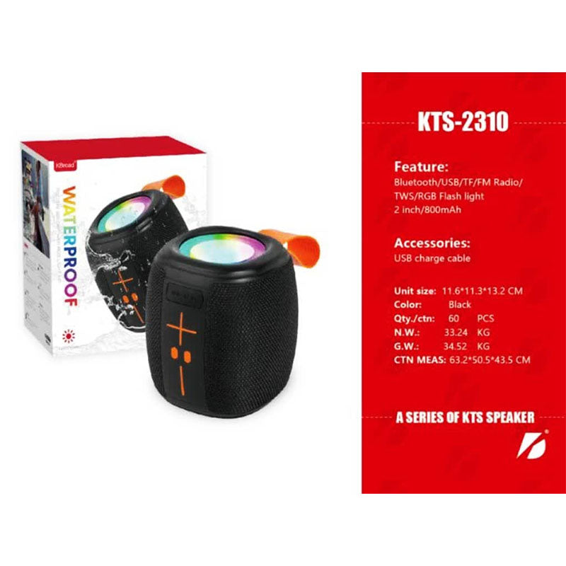 Kbroad KTS-2310 Rechargeable Waterproof RGB USB/SD/FM Small BT Speaker