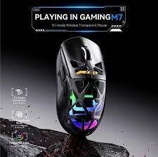 M7 Tri-Mode Wireless Gaming Mouse - 26000 DPI, RGB Backlight, Programmable