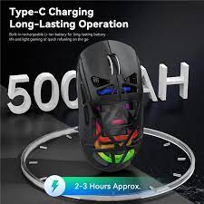 M7 Tri-Mode Wireless Gaming Mouse - 26000 DPI, RGB Backlight, Programmable