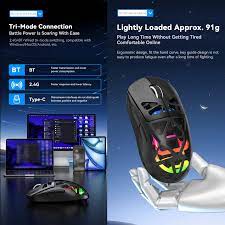 M7 Tri-Mode Wireless Gaming Mouse - 26000 DPI, RGB Backlight, Programmable