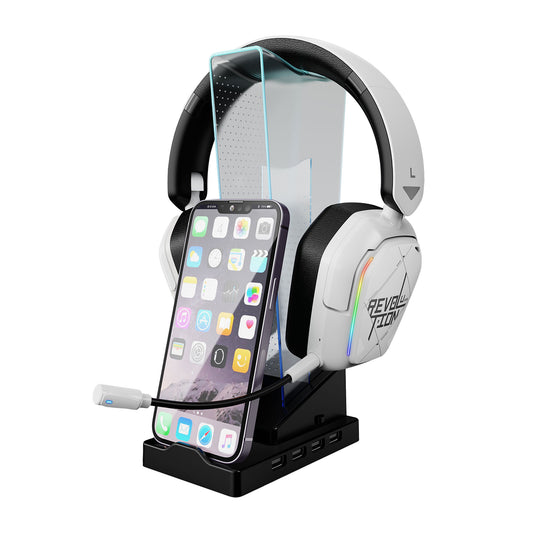 Xtrike Me HT-09 RGB Gaming Headset & Phone Stand with 4 USB Ports